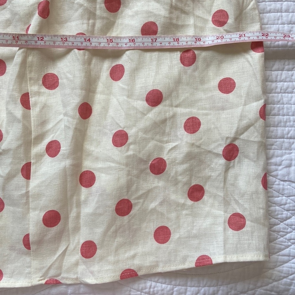 Reformation Turnip Andie Mini Dress Linen Cream Polka Dot Blush Pink 12 NWT - Picture 13 of 17